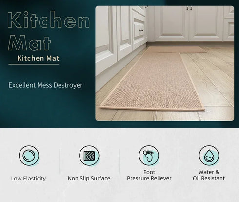 Kitchen Rugs and Mats Non Skid Washable Absorbent Runner for Kitchen and Laundry Room