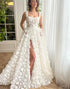 Backless Lace Up Three Dimensional Floral Wedding Dress With Silk Appliques A Line Floor Length