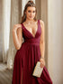 Backless Bridesmaid Dress Satin V-Neck Split Silhouette For Formal Bridesmaid Dress