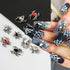 Halloween Spider Nail Art Charms - 3D Alloy Rhinestones for Stylish DIY Manicure and Nail Decor Accessories, Perfect for Gothic Punk and Retro Designs
