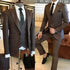 Elegant Blue Men Suits Luxury 3 Piece Jacket Pants Vest Set Slim Fit