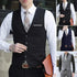 Men's Formal V Neck Tuxedo Vest - Tailored Fit Waistcoat for Business Events and Gatherings