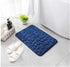 Cobblestone Embossed Non-Slip Bath Mat Memory Foam Carpet for Bathroom Shower Room Doormat