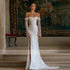 Modern Elegant Wedding Dresses Off The Shoulder Bridal Gowns With Detachable Train Lace Appliques