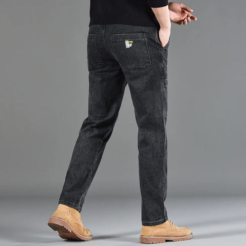 Men's Jeans Straight Cut Casual Fit With Fashion Print Jeans