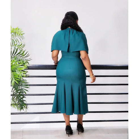 Elegant Church Dresses for Women Mermaid Cap Sleeves Modest Gowns