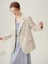Elegant Women's Blazer Suit Jacket Set for Office Ladies - Formal Vest and Skirt Ensemble for Spring/Summer 24FS11075