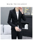 Korean Slim Fit Two-Piece Suit Set for Men Casual Trendy British Style Coat and Trousers