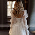 Vintage Wedding Dresses A-Line Tulle Gowns Long Puff Sleeves