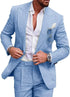 Elegant Men's Linen Suit Set - 2 Piece One Button Slim Fit for Smart Casual Events and Year-Round Style