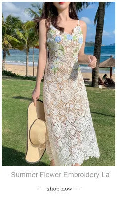 Embroidery Lace Long Cake Dress for Women Evening and Birthday Parties