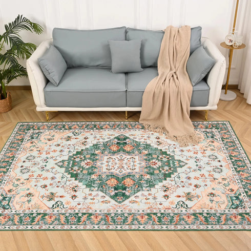 Retro Living Room Decoration Carpet Nordic Style Area Rug for Bedroom Non-Slip Mat