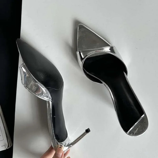 Eilyken Summer Shallow Pointed Toe Thin High Heels Slippers