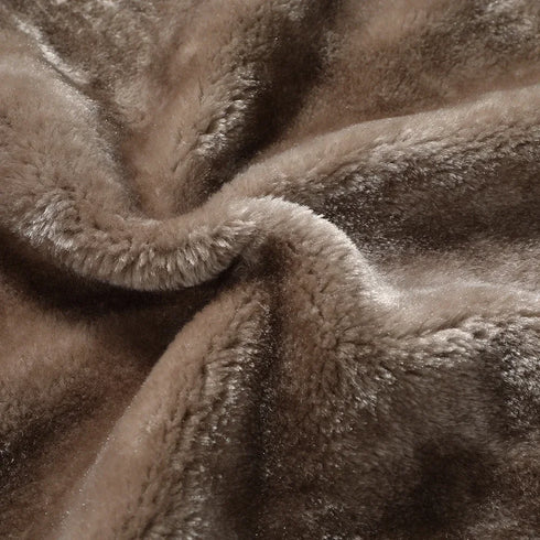 Men's Winter Fashion Long Thick Fleece PU Leather Windbreaker Jacket with Suit Collar, Casual Full-Length Coats for Stylish Men