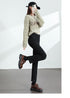 Women's Winter Fleece Warm Jeans Retro Slim Straight Denim Pants