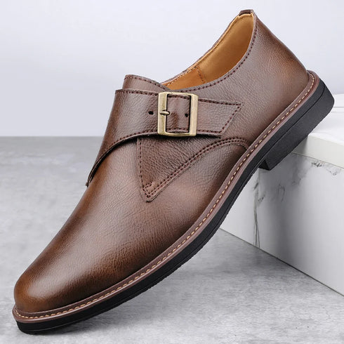 Fashionable Men's Pointed Banquet Business Wedding Shoes Casual Leather Footwear