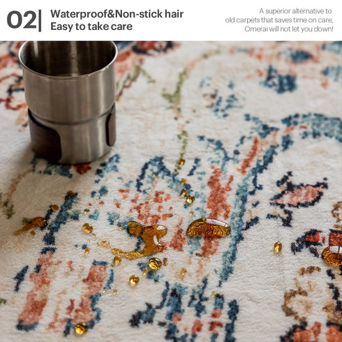 Washable Faux Wool Rug for Bedroom Living Room Kitchen Dining Room Non-Slip Home Decor Carpet Modern Art Design