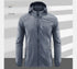 Lightweight Summer Outdoor Windbreaker Jacket for Men - Quick Dry, Sun-Protective, Ideal for Hiking, Fishing, Cycling, and Gym Activities with Hooded Design