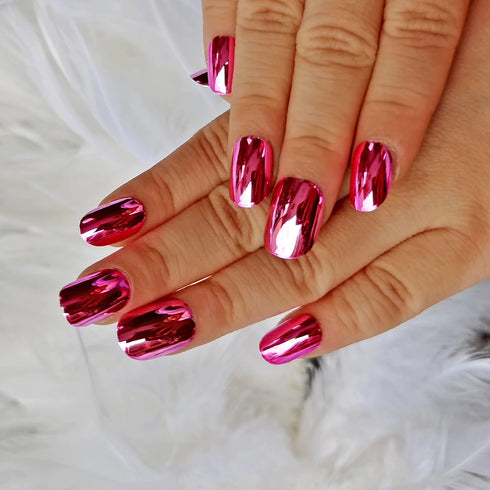 Sparkling Purple Glitter Kids Press-On Nails - 24-Piece Gradient Fake Nail Art Tips for Short Full-Cover Fun and Creative Nail Designs for Girls