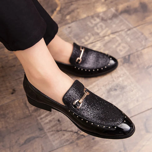 Luxury Men's Slip-On Loafers Pointed Toe Formal Shoes - Spring/Autumn Collection