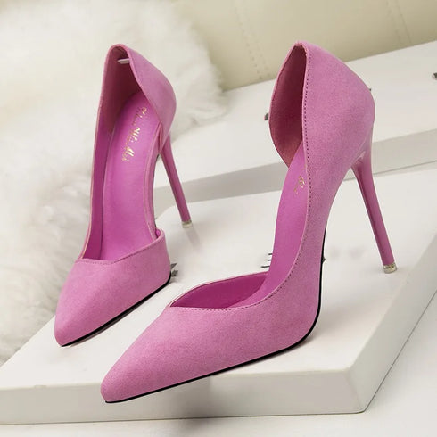 Sexy Pointed Toe Stiletto Party Heels for Women - Hollow High Heels 10 cm