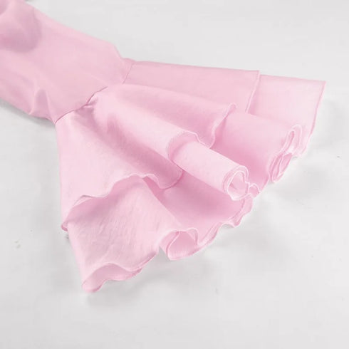 Summer Ruffle V Neck Long Sleeve Tops Casual Party Tees for Women