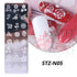 Winter Wonderland Nail Art Stamping Plate with Snowflake, Butterfly, and Rose Leaf Designs - Perfect for DIY Christmas Nail Polish Printing Template Tool