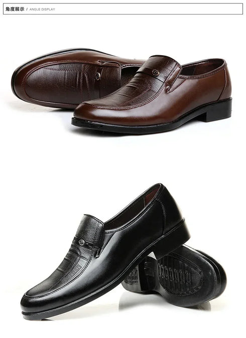Elegant Slip-On Loafers for Men - Versatile Round Toe Casual and Business Shoes, Handmade Mocasines for All-Day Comfort