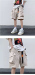 Summer Men's Functional Cargo Shorts Multi-Pocket Baggy Gym Shorts Streetwear Bermuda