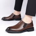 Stylish Men's Oxford Dress Shoes for Business, Weddings, and Office Wear - Elegant Genuine Leather Slip-On Loafers for Casual Occasions