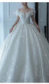 Princess Crystal Beaded Wedding Gown with Puff Tulle - Elegant Bride Dress