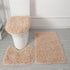 3 Piece Solid Color Bathroom Carpet Set Non-Slip Toilet Lid Cover Rugs Kit