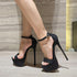 Glamorous Sequined Platform Sandals for Women - Sexy Open Toe Party Heels