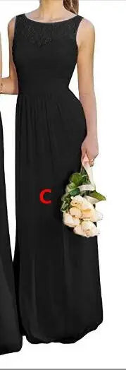 A-Line Chiffon Bridesmaid Dresses Elegant Floor-Length Sleeveless Gown For Wedding Party Occasion