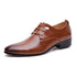 Elegant PU Patent Leather Oxfords for Men - Lace-Up Casual Business Dress Shoes for Office Work, Parties, and Weddings