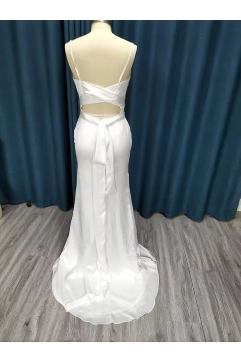 Off Shoulder Beach Wedding Dresses Chiffon Ball Gown Bridal Gown