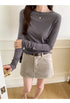 Slim Fit Long Sleeve O Neck T Shirt for Women Casual Streetwear Tops