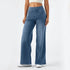 Wide Leg Pants For Women Baggy Silhouette Elastic Waist High Waist Stretch Casual Trousers Soft Fabric
