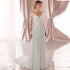 V Neck Long Sleeves Wedding Dresses Open Back Lace Applique A-Line