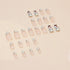 24-Piece Medium Long Press-On Acrylic Nails with French Tip Design - Fun Clown Removable Fake Nails for Parties, Adhesive Wear for Trendy Nail Art