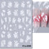 5D Embossed Nail Art Stickers - Semi-Transparent White Bowknots Adhesive Sliders for Creative Manicure Decorations and Nail Art Accessories