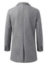 Trendy British Style Men's Long Sleeve Woolen Coat for Casual Autumn and Winter Wear
