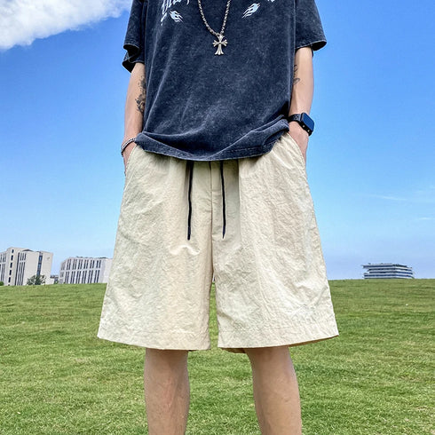 Men's Shorts Pants Summer Casual Drawstring Baggy Trousers