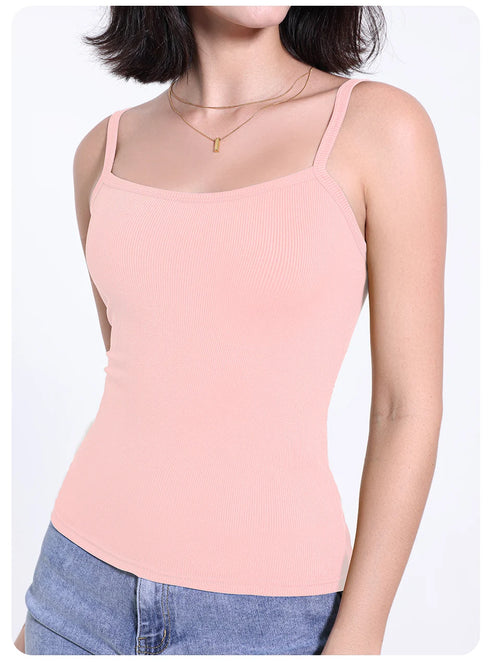 1/3 Pieces Four Seasons Thin Ladies Solid Color Joker Camisole Young Women Plus Size Comfortable and Sexy T-shirt Shirt Casual