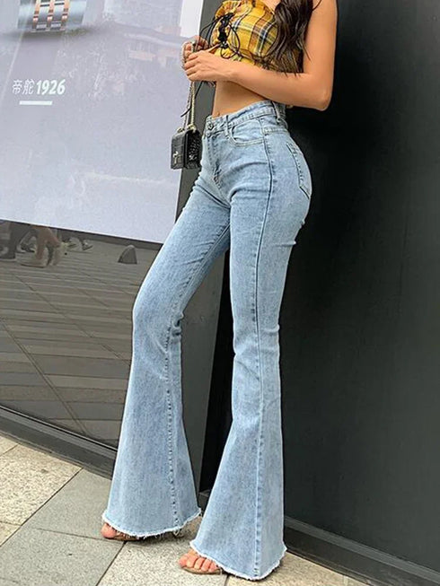 Flare Jeans Pants Women’s Vintage Denim y2k High Waist Trousers