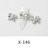 10pcs Devil's Blue Eye Nail Charms with Glitter Rhinestones for Stunning Nail Art Decoration and Manicure Accessories