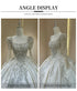 Luxurious Bridal Gown with Sparkling Embellishments Lace Embroidery and Long Train Wedding Dress