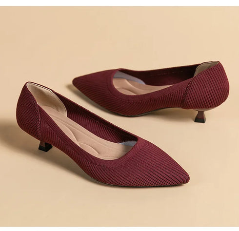 Stylish Women's Pointed Toe Slip-On Flat Pumps for Casual Spring and Autumn Wear