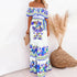 Elegant One-shoulder Short-sleeved Dress For Women Fashion Splicing Floral Print Dresses