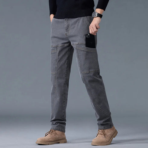 Men's Jeans Straight Cut Casual Fit With Fashion Print Jeans